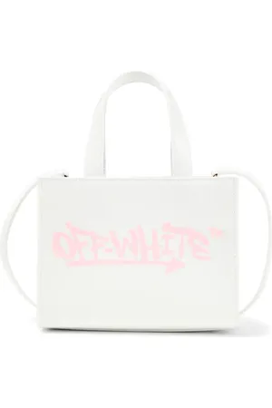 OFF-WHITE Graffiti logo leather shoulder bag