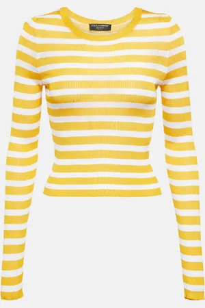 Dolce & Gabbana Portofino ribbed-knit striped top