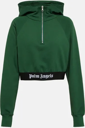 Palm Angels Logo cotton jersey hoodie