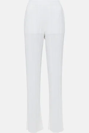 Stella McCartney Pleated knit straight pants
