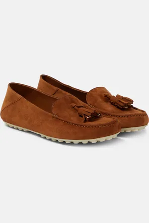 Loro Piana Dot Sole suede moccasins