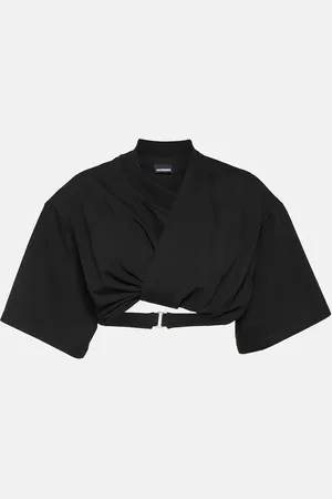 Jacquemus Le T-Shirt Bahia Court cotton crop top