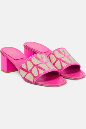 VALENTINO GARAVANI Toile Iconographe canvas mules