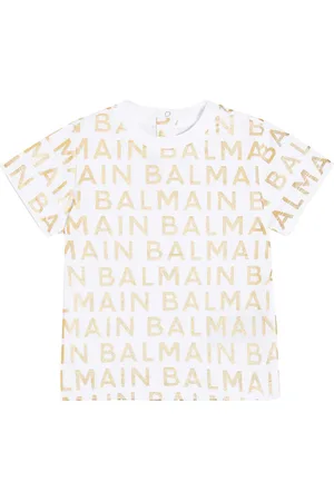 Balmain Baby logo cotton jersey T-shirt