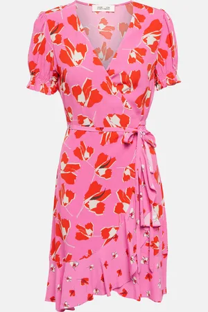 Diane von Furstenberg Emilia printed wrap minidress