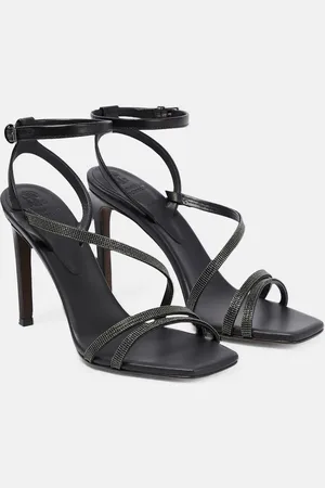Brunello Cucinelli Embellished leather sandals