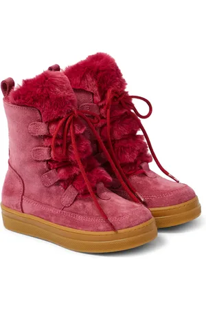Il gufo Faux fur-trimmed suede ankle boots