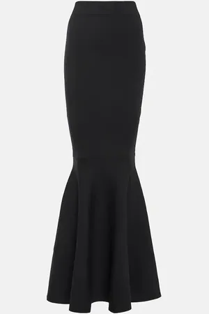 Nina Ricci High-rise wool-blend maxi skirt
