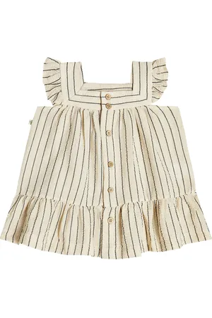 1+ IN THE FAMILY Baby Miriam cotton crÃªpe striped dress