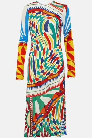 Dolce & Gabbana Carretto printed organzine midi dress