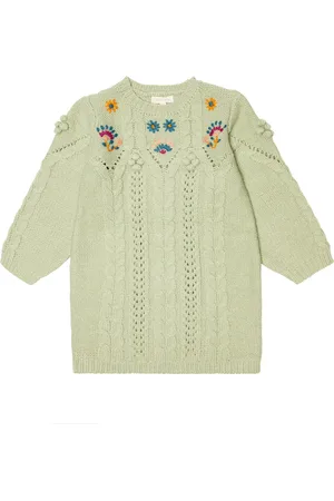 Louise Misha Rejana embroidered wool-blend dress