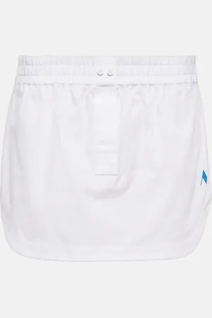 The Attico Mid-rise cotton miniskirt