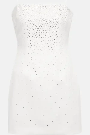 BLUMARINE Embellished satin minidress
