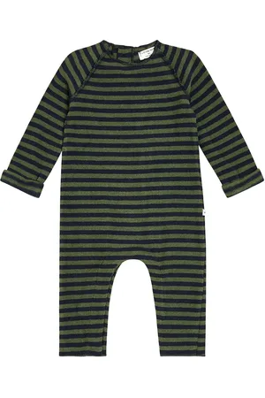 1+ IN THE FAMILY Baby striped fleece onesie