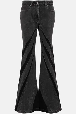 DION LEE Darted mid-rise flared jeans