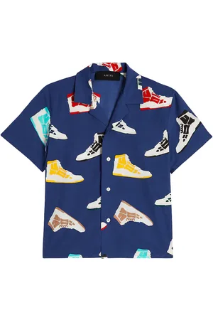 AMIRI Printed cotton bowling shirt