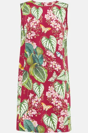 Oscar de la Renta Floral cotton-blend minidress