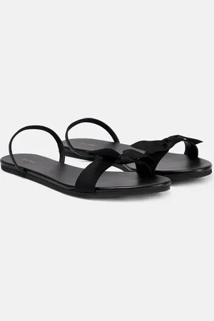 The Row Bow leather slingback sandals