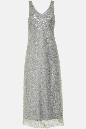 Vince Lucite sequined metallic slip dress