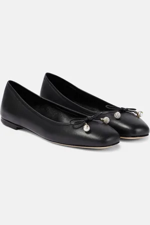 Jimmy Choo Elme embellished leather ballet flats