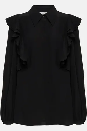 Chloé ChloÃ© Ruffle-trimmed silk shirt