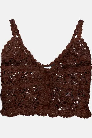 ANNA KOSTUROVA Crochet cotton cropped top