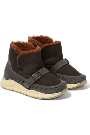PèPè PÃ¨PÃ¨ Shearling-lined suede boots