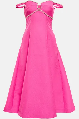 Self-Portrait Embellished A-line midi dress