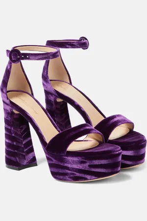 Gianvito Rossi Holly velvet platform sandals