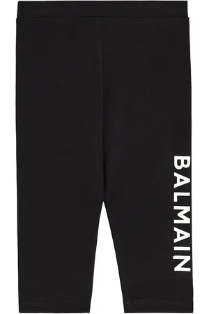 Balmain Baby logo cotton-blend leggings