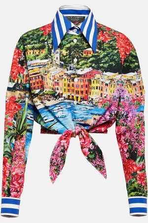 Dolce & Gabbana Portofino printed cotton jersey T-shirt