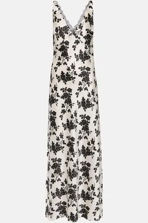 VERONICA BEARD Hamina floral silk charmeuse maxi dress