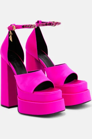 VERSACE Medusa Aevitas satin platform sandals