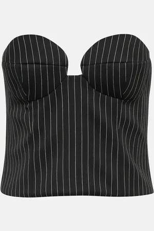 MAGDA BUTRYM Pinstripe wool bustier