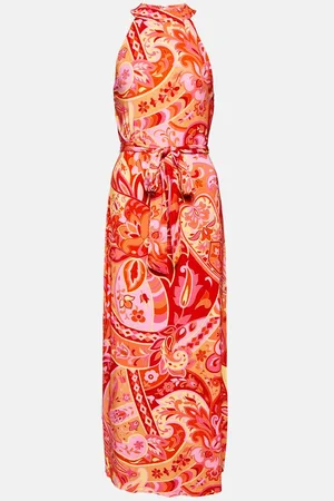 RIXO London Celeste printed crÃªpe de chine midi dress