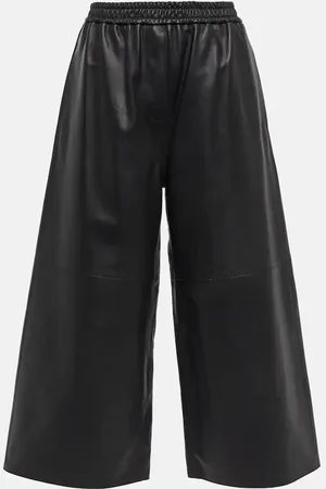 Loewe Leather cropped pants