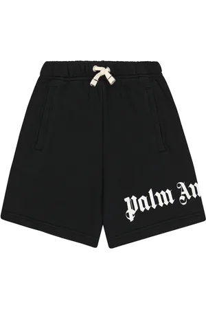 Palm Angels Logo cotton jersey shorts
