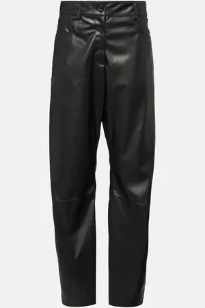 Stella McCartney High-rise faux leather straight pants