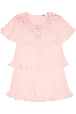 Self-Portrait Tiered chiffon dress