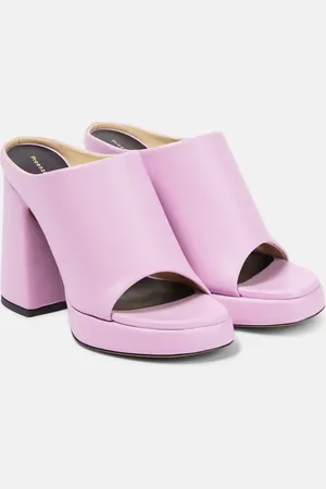 Proenza Schouler Forma leather platform mules