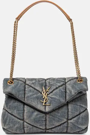 Saint Laurent Puffer Small denim shoulder bag