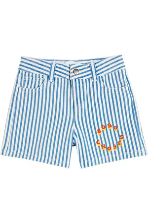 Bobo Choses Logo striped cotton shorts