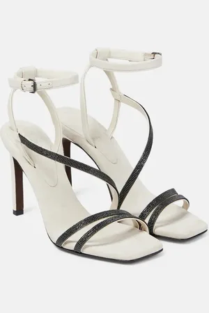 Brunello Cucinelli Embellished leather sandals