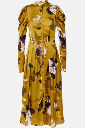 Erdem Floral satin midi dress