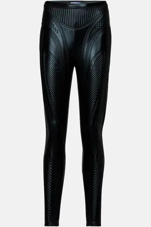 MUGLER Embossed scuba leggings