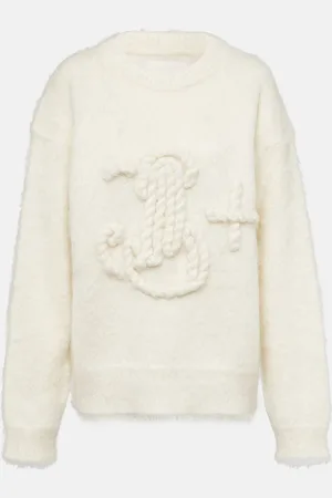 Jil Sander Monogram mohair-blend sweater