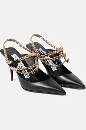 Jimmy Choo X Jean Paul Gaultier embellished leather slingback pumps