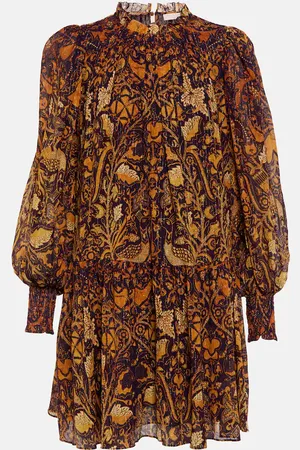 ULLA JOHNSON Maja printed chiffon minidress