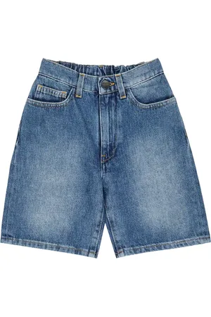 Palm Angels Logo denim shorts