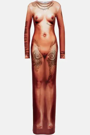 Jean Paul Gaultier Tattoo Collection maxi dress